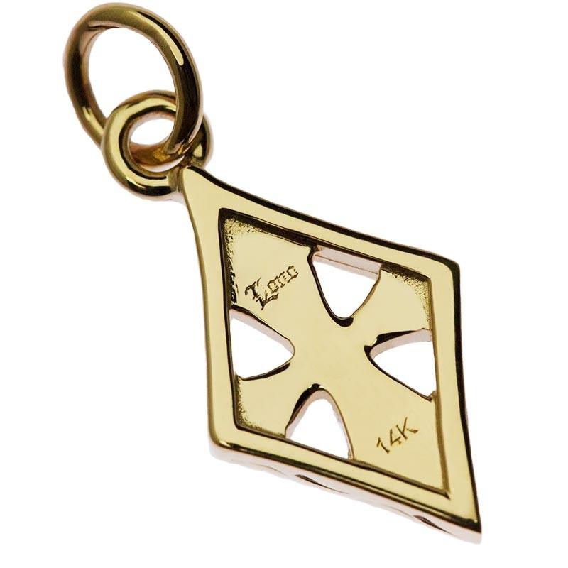 LONO ロノ 14K 波柄 クロスペンダント LNP48 14金 ハワイアンジュエリーペンダント 十字架 ネックレスの画像