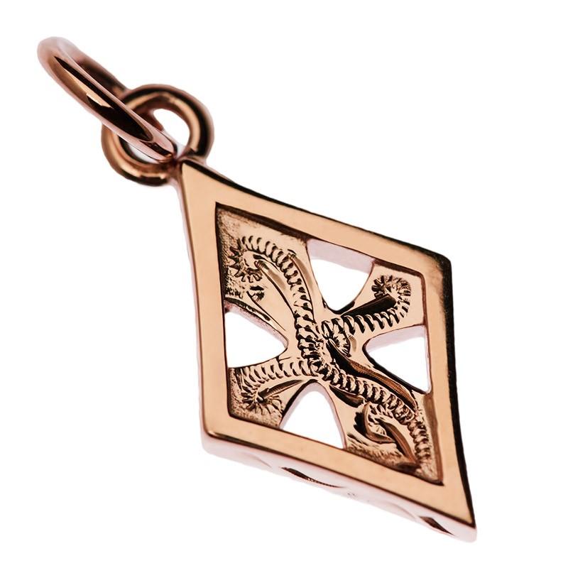 LONO ロノ 14K 波柄 クロスペンダント LNP48 14金 ハワイアンジュエリーペンダント 十字架 ネックレスの画像