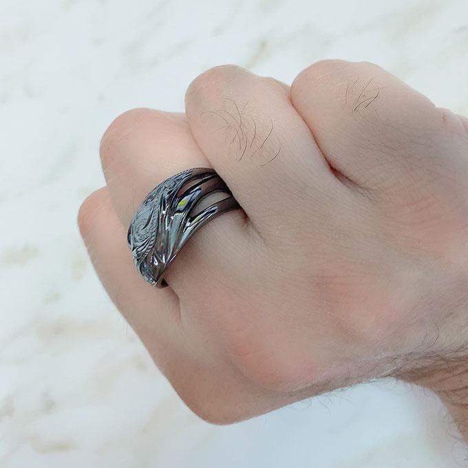 LONO｜ウェーブリング ハワイアンジュエリー24号シルバーアクセサリー LONO｜ウェーブリング ハワイアンジュエリー24号シルバー