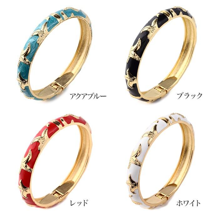 ハワイアンジュエリー バングル 腕輪 ブレスレット スターフィッシュ ヒトデ レディース エナメル フリーサイズ  爆買 |  | 05