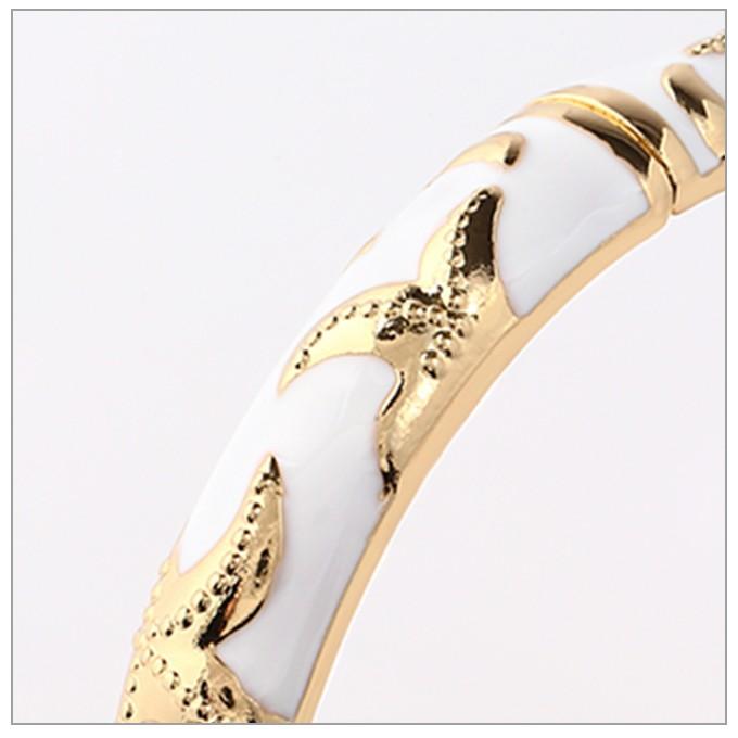 ハワイアンジュエリー バングル 腕輪 ブレスレット スターフィッシュ ヒトデ レディース エナメル フリーサイズ  爆買 |  | 06