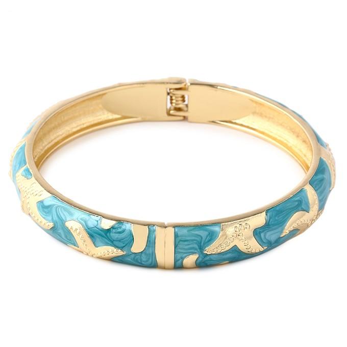 ハワイアンジュエリー バングル 腕輪 ブレスレット スターフィッシュ ヒトデ レディース エナメル フリーサイズ  爆買 |  | 11