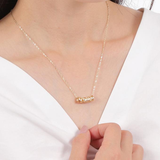 ハワイアンジュエリーネックレス ゴールド ペンダント トップ ヘッド 14金 14K イエローゴールド バレル チューブ プルメリア 波 花の画像