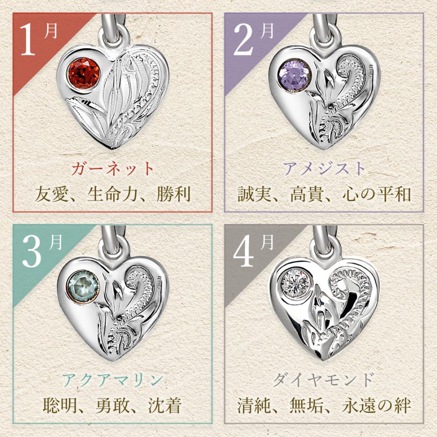 ハワイアンジュエリー ベビーリング 12月 誕生石 カラー ジルコニア ペンダント トップ ヘッド シルバー925 ネックレス バース ストーンの画像