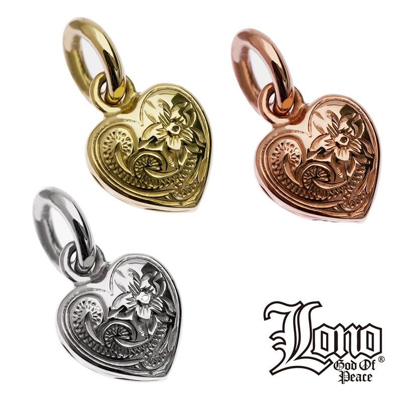 Lono LONO ハート ペンダント ネックレス プルメリア スクロール 波 