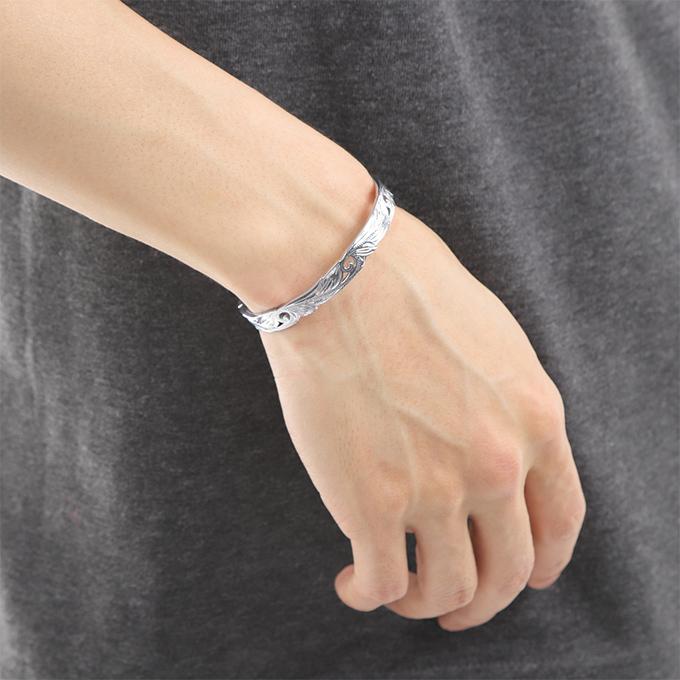 ハワイアンジュエリー バングル ブレスレット メンズ レディース 男 高級 美品 ハワイアン ジュエリー バングル ブレスレット メンズ