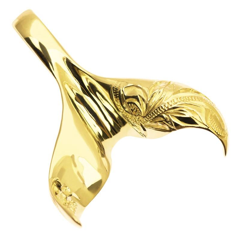 LONO クジラの尾ペンダント K14イエローゴールド ハワイアンジュエリー LONO ロノ ペンダント トップ ヘッド 14K 14金