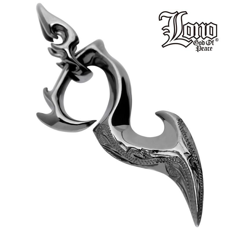 lono ハワイアンジュエリー Beautifully handcrafted pendant Length:17mm+9mm(Bail) /Width