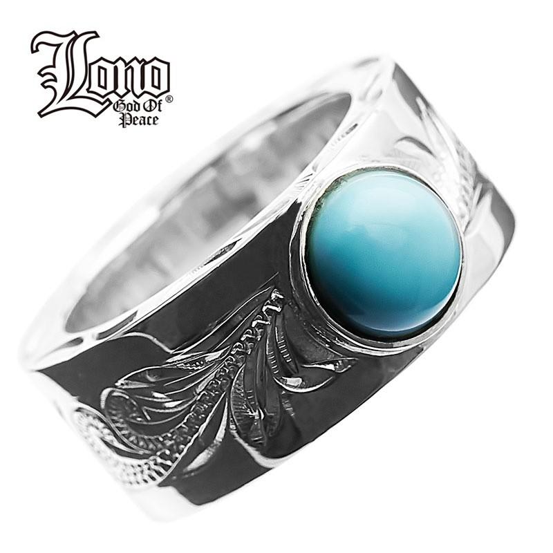 ハワイアンジュエリー LONO ターコイズ リング 指輪 1cm 10mm ハワイアンジュエリー LONO ターコイズ リング 指輪 1cm 10mm