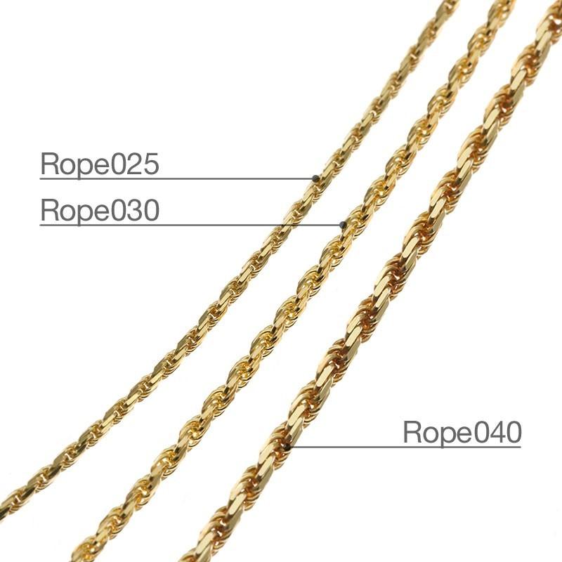 LONO ロープチェーン Rope025 50cm 14金 14K イエローゴールド ピンクゴールド ホワイトゴールド ロノ ハワイアンジュエリーの画像