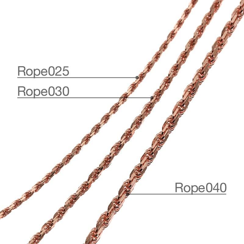 LONO ロープチェーン Rope025 50cm 14金 14K イエローゴールド ピンクゴールド ホワイトゴールド ロノ ハワイアンジュエリーの画像