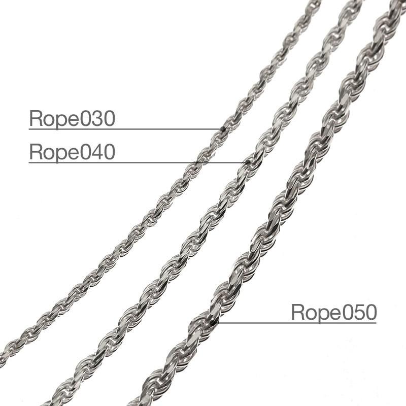 Lono ハワイアンジュエリー 925シルバー ロープチェーン付 ハワイアンジュエリー LONO ロープチェーン Rope030 45cm ロノ