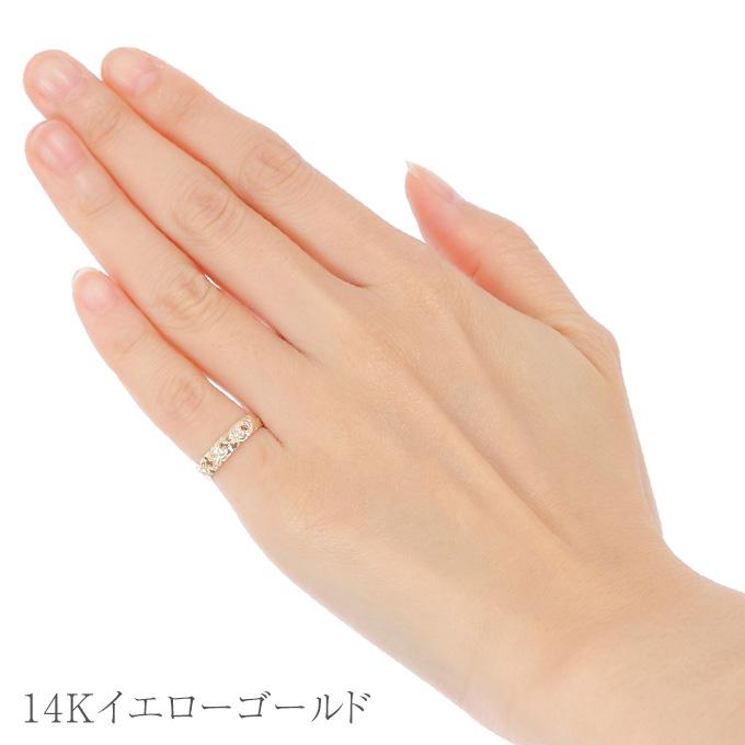 ハワイアンジュエリー【選べる2色】 トゥリング ピンキーリング リング 指輪 サイズフリー ゴールド 14金 14K ピンクゴールド イエローゴールドの画像