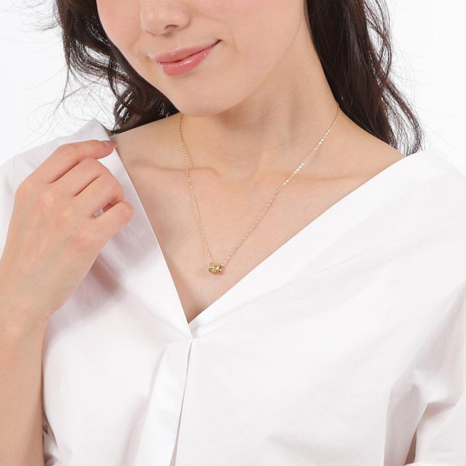 ハワイアンジュエリーネックレス 【チェーン付】 ゴールド ペンダント 14金 14K イエローゴールド バレル 樽 プルメリア 花 プチの画像
