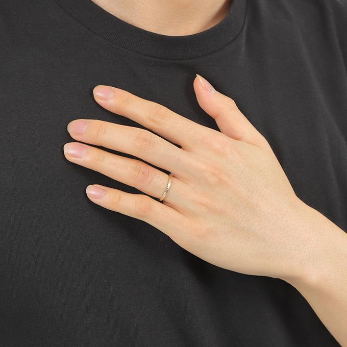 ハワイアンジュエリーピンキーリング リング 指輪 幅2ミリ サイズ2号