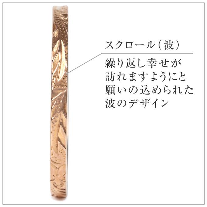 ハワイアンジュエリー　リング  14KYG 2mm幅　7号 ハワイアンジュエリー ハワイアンジュエリーピンキー リング