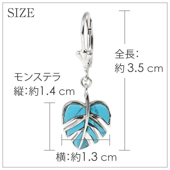 ハイビスカス（青）、プルメリア、モンステラのハワイアンアクセサリー