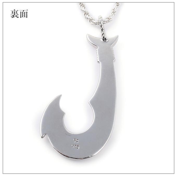 ハワイアンジュエリーネックレス チェーン付き メンズ レディース mens レディス ladys ペンダント シルバー925 フィッシュフック 釣り針 ホヌ 海がめの画像