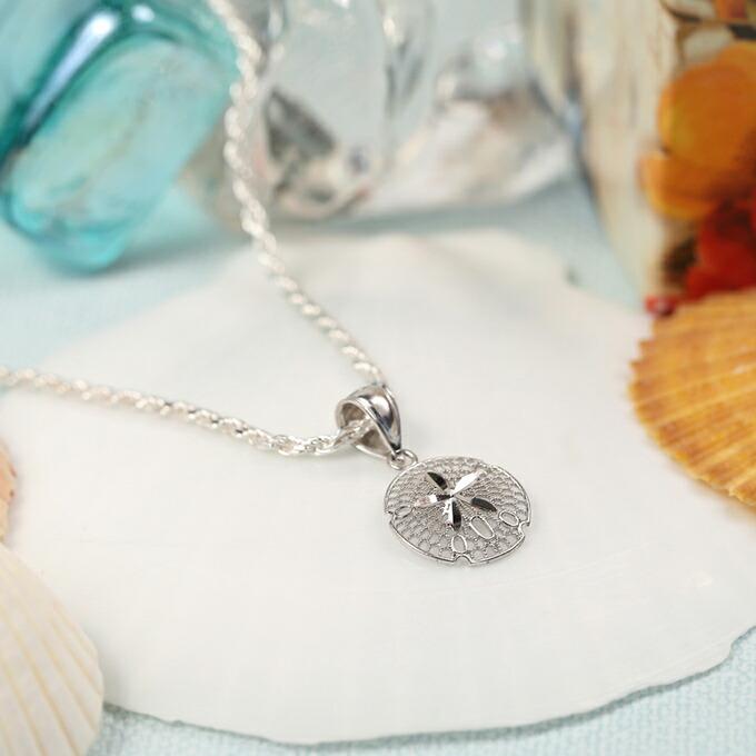 ハワイアンジュエリーペンダントトップ サンドダラー モチーフ