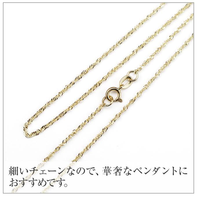 ハワイアンジュエリーネックレス 14K 14金 イエローゴールド シンガポールチェーン SG20 16inch 40cm レディース メンズの画像