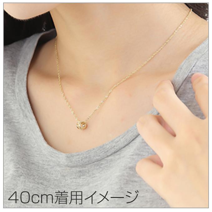 ハワイアンジュエリーネックレス 14K 14金 ピンクゴールド シンガポールチェーン (長さ:40cm) レディース メンズ ハワイアン プチギフトの画像