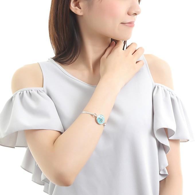 ホヌ「海 亀」 バングル ブレスレット レジン ブルー ハワイアン