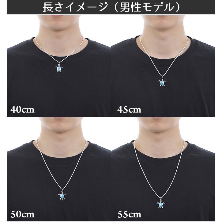 ハワイアンジュエリーネックレス チェーン シルバー ロープ イエローゴールド コーティング シルバー925 40cm 45cm 50cm 太さ約1.5mm 長さ選べるの画像