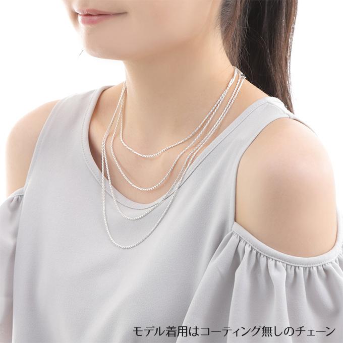 ハワイアンジュエリーネックレス チェーン シルバー ロープ イエローゴールド コーティング シルバー925 40cm 45cm 50cm 太さ約1.5mm 長さ選べるの画像