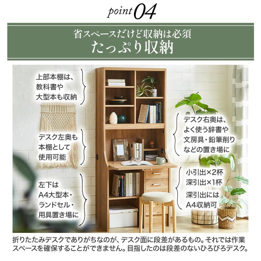makeーspace ライティングデスク 学習机 コンパクト 折りたたみ 省