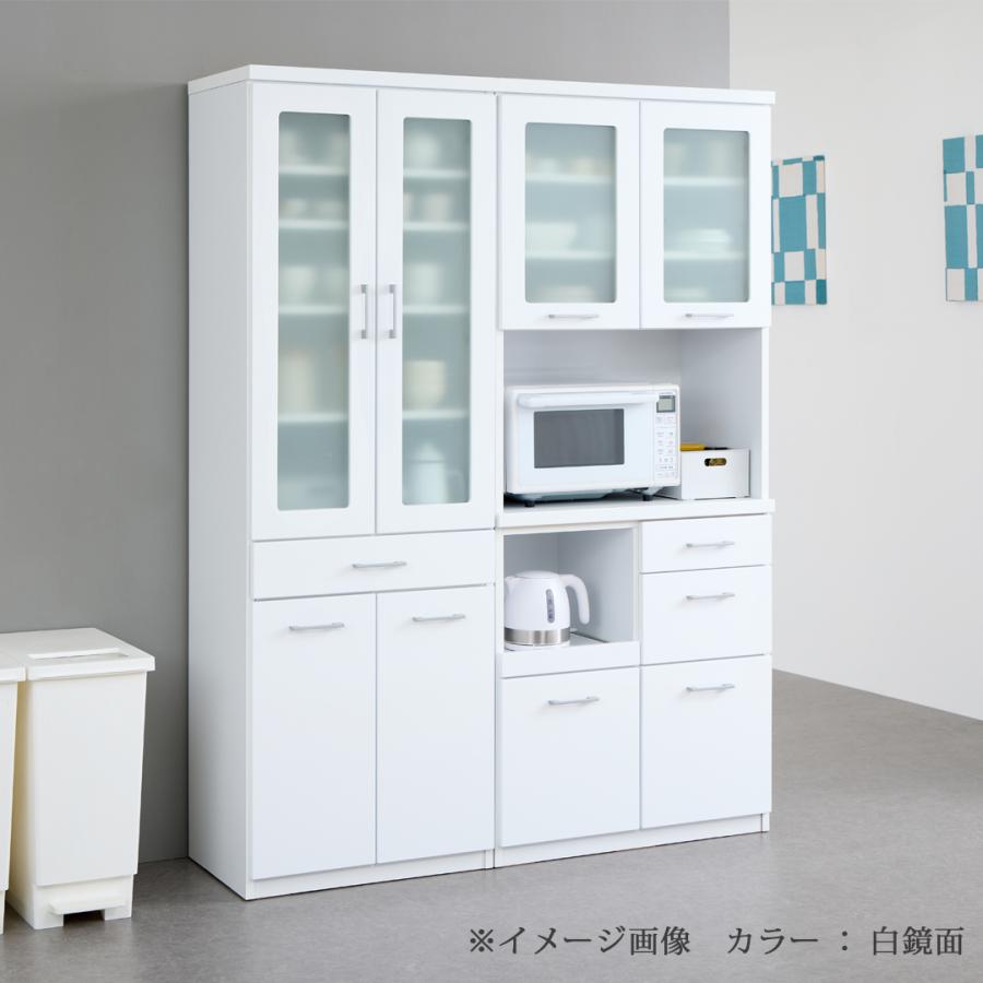 日本製 開梱設置無料 薄型 奥行42cm ダイニングボード 幅60cm ガラス扉 引出し 板扉 白木目 ウォールナット 白鏡面 MK-60DB |  | 08