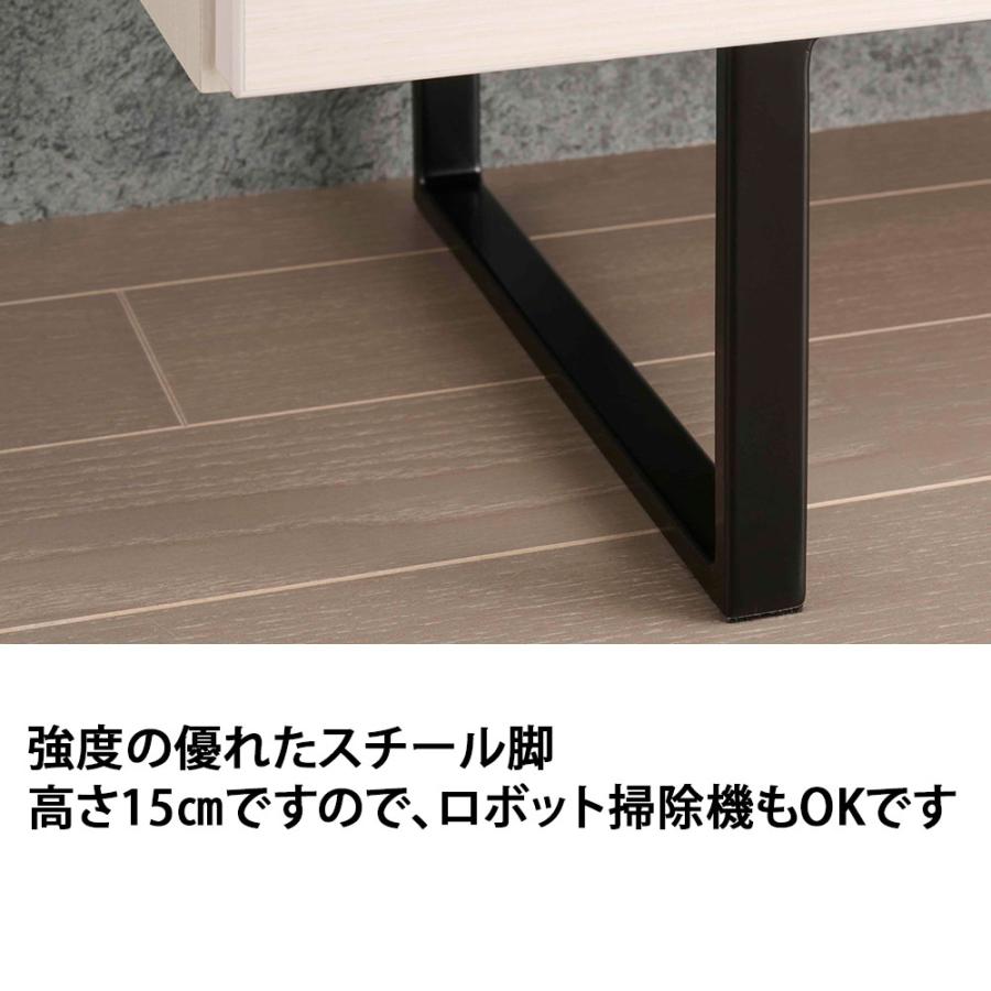 完成品 組立不要 棚板二段式 本棚 収納 フナモコ 板扉 稼働棚 ホワイトウッド リアルウォールナット 幅119.8×奥行33.5×高さ75cm BLD/BLS-121T | フナモコ | 09