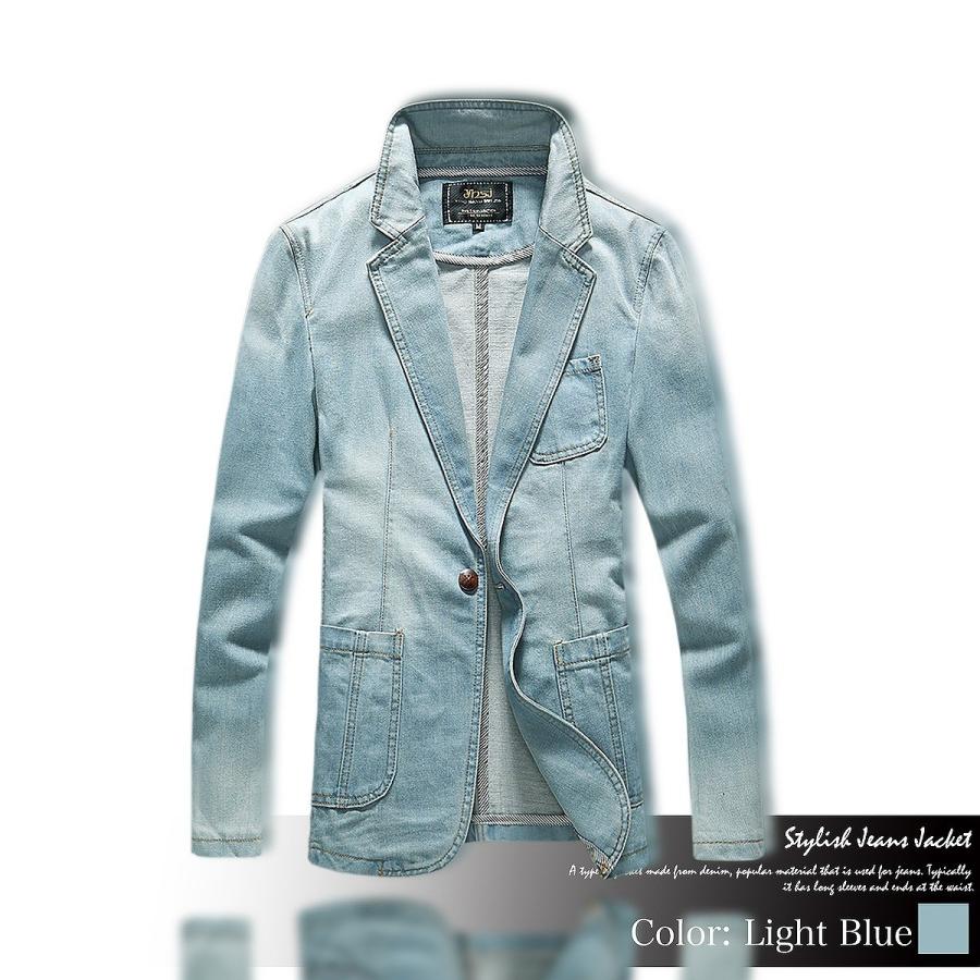 【送料無料】デニム テーラード ジャケット メンズ アウター ジージャン Gジャン メンズジャケット デニムジャケット |  | 05
