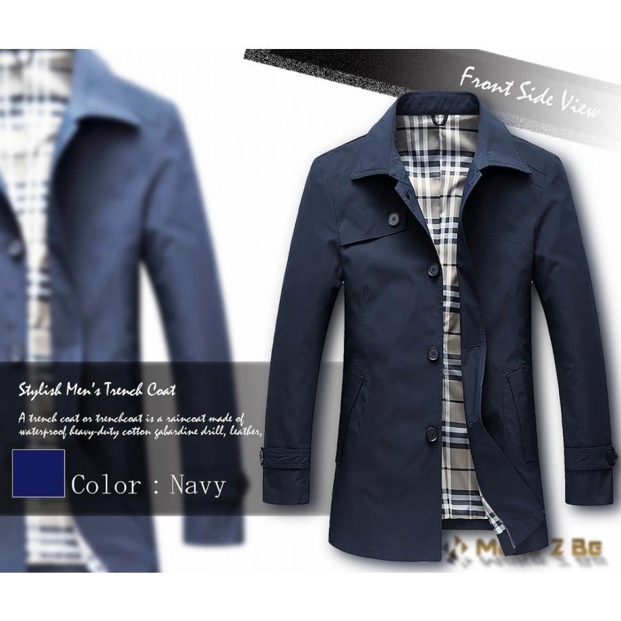 【送料無料】トレンチコート レインコート メンズ コート ビジネスコート メンズファッション 男性 ビジネス カジュアル |  | 02