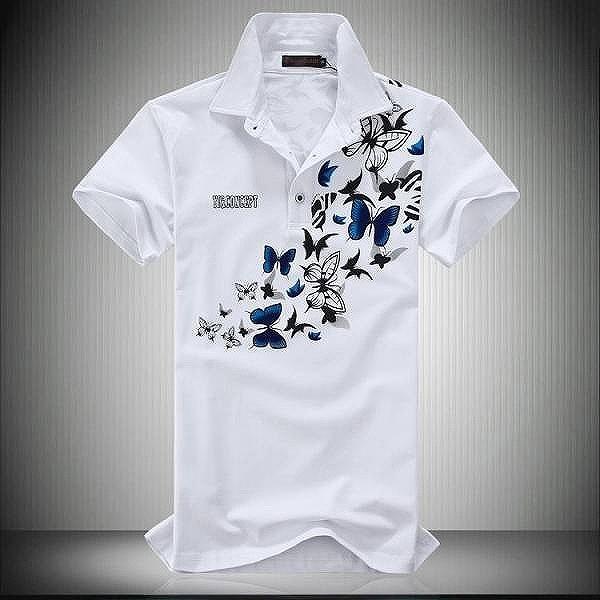 【送料無料】メンズ 蝶柄 乱舞 ポロシャツ 半袖 メンズポロシャツ 半袖ポロシャツ |  | 04