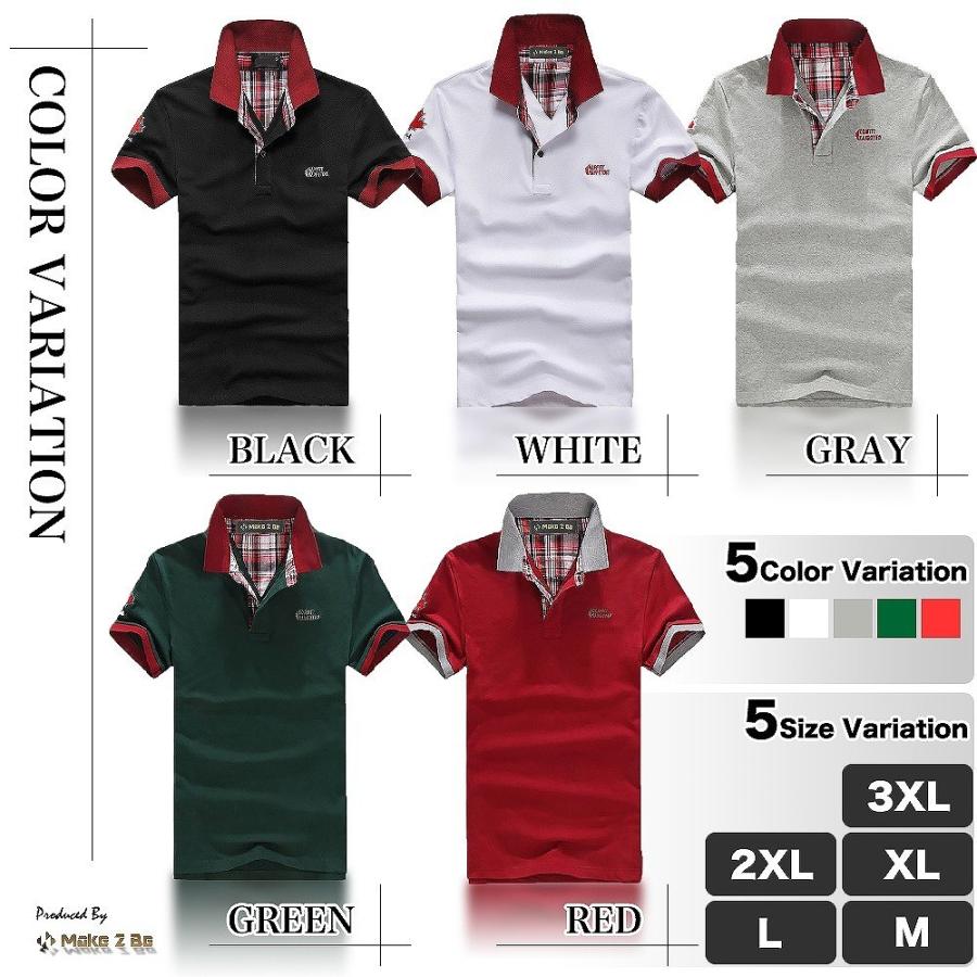 【送料無料】メンズ ポロシャツ 半袖 カジュアル シャツ ゴルフ ウェア ボーリングウェア 卓球ウェア |  | 01