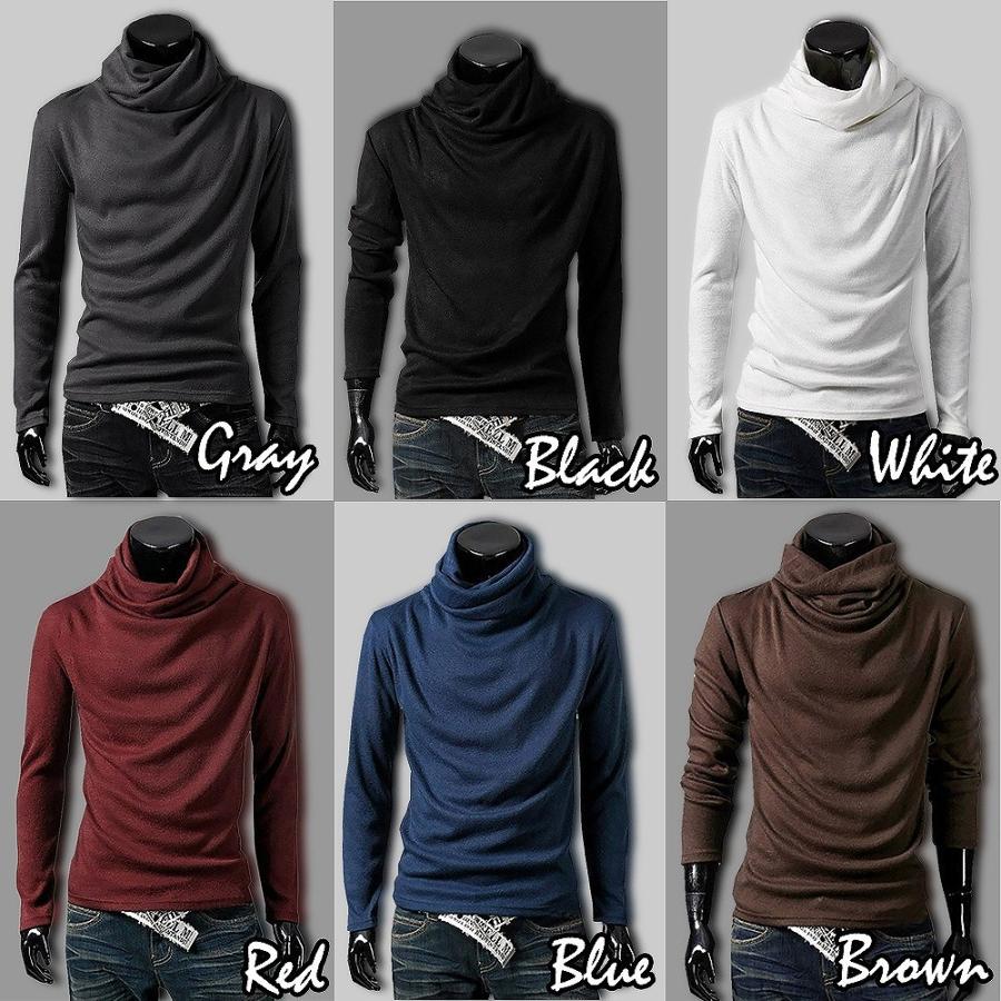 【送料無料】Make 2 Be (メイク トゥ ビー ) ボリュームネック ロング シャツ アフガン タートルネック Tシャツ |  | 01