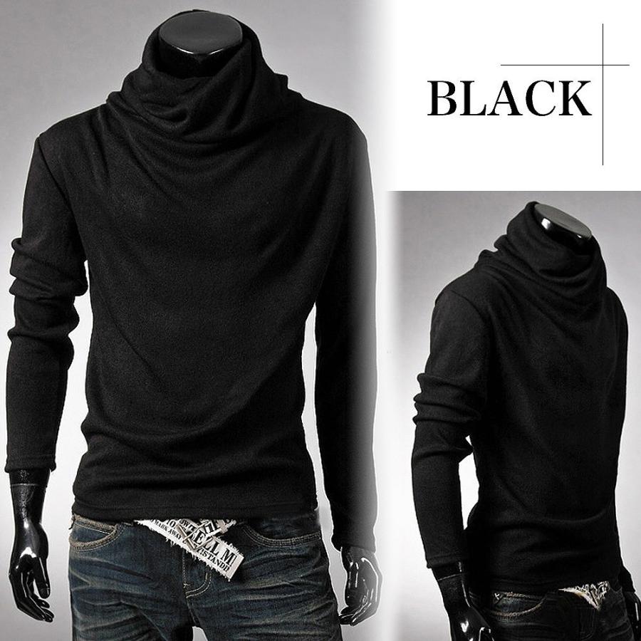 【送料無料】Make 2 Be (メイク トゥ ビー ) ボリュームネック ロング シャツ アフガン タートルネック Tシャツ |  | 02