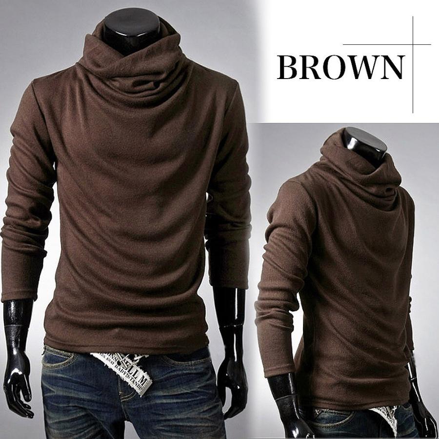 【送料無料】Make 2 Be (メイク トゥ ビー ) ボリュームネック ロング シャツ アフガン タートルネック Tシャツ |  | 04