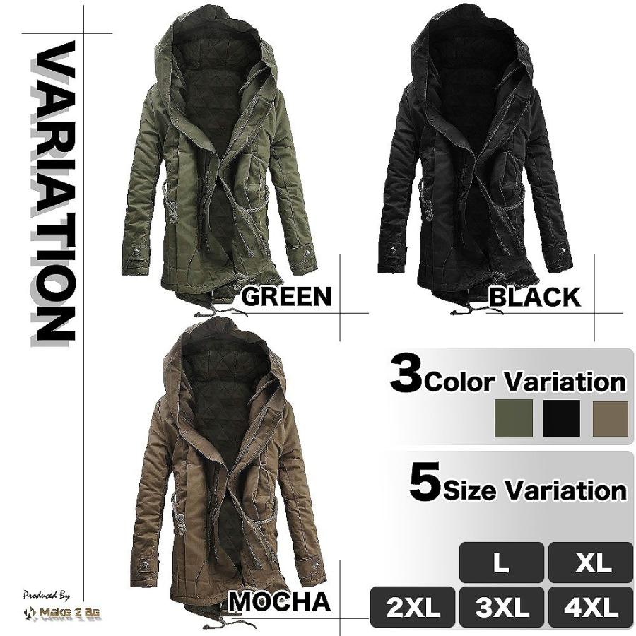 【送料無料】[ Make 2 Be ]メンズ モッズコート ミリタリー ジャケット ダウンジャケット |  | 01