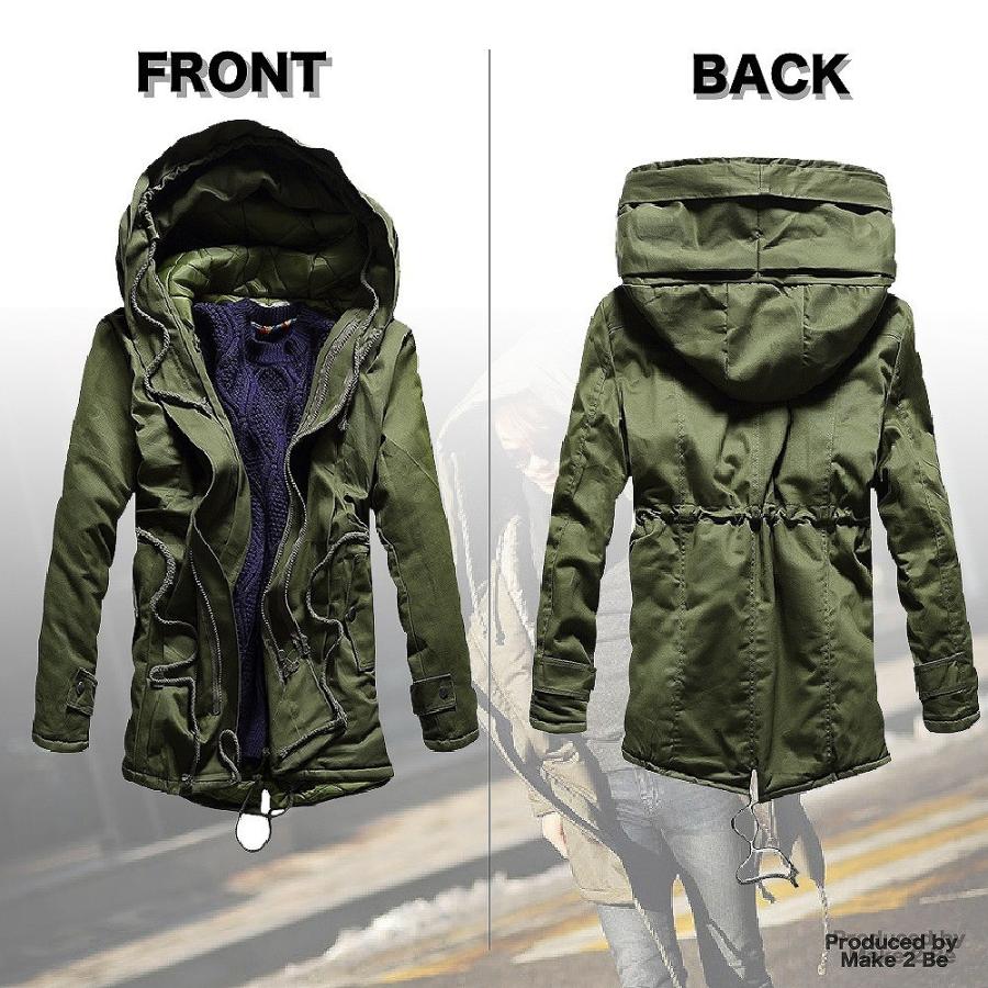 【送料無料】[ Make 2 Be ]メンズ モッズコート ミリタリー ジャケット ダウンジャケット |  | 02