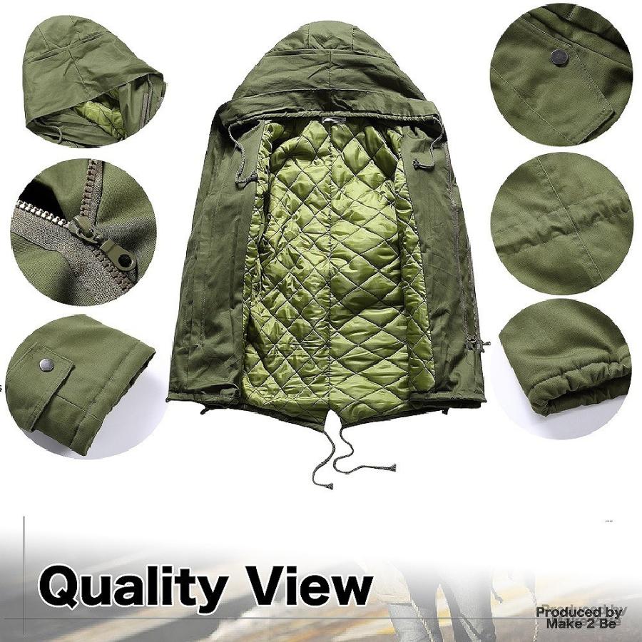 【送料無料】[ Make 2 Be ]メンズ モッズコート ミリタリー ジャケット ダウンジャケット |  | 03
