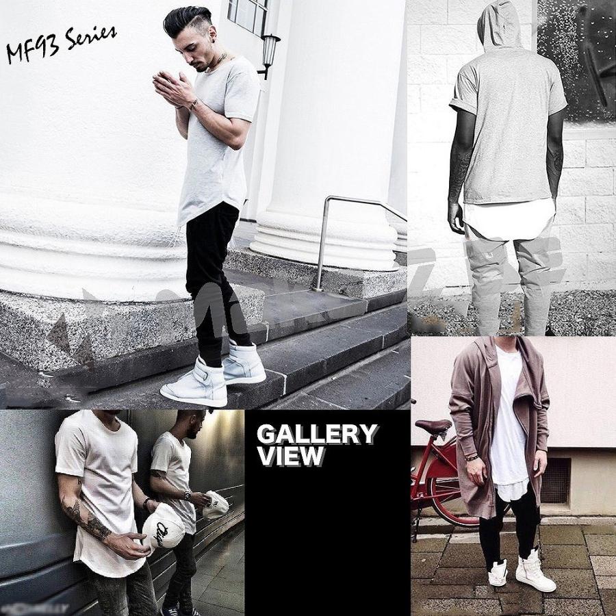 【送料無料】スタイリッシュ 半袖 無地 ラウンドカット Tシャツ 前後アシメ カットソー メンズ レディース トップス |  | 03