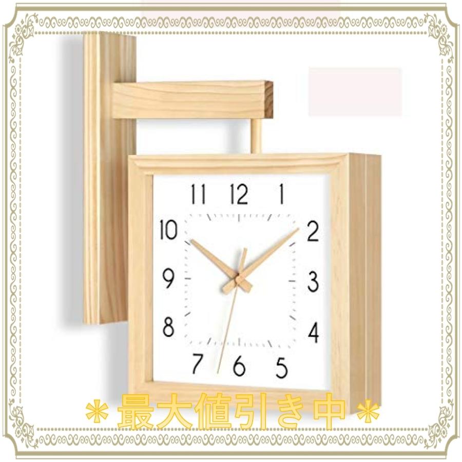 クロック デザイン 時計 壁掛け時計 おしゃれ 木製掛け時計 両面創意クロック 無垢 木製指針 四角い 木製時計 天然木 連続秒針 静音 部屋装飾 プレゼント Ykfn Wss 36bahxmchlgy Ngsショップ 通販 Yahoo ショッピング