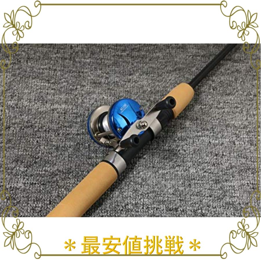 2022年最新海外 釣竿セット コンパクトロッド 両軸リール 100cm ケース付き 穴釣りセット 両軸リール 穴釣り