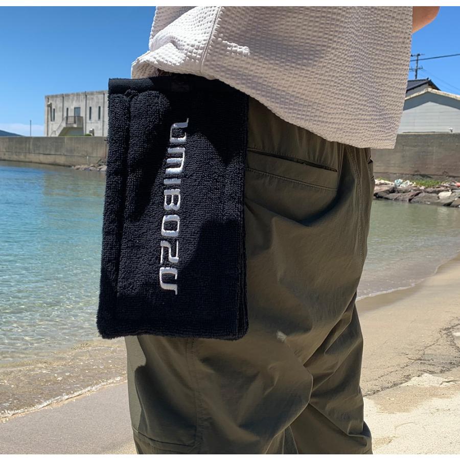 フィッシングタオル 釣り UMIBOZU ウミボウズ　釣り タオル フィッシングタオル タオルホルダー カラビナ 便利 小物 ブラック　おしゃれ　コットン |  | 06