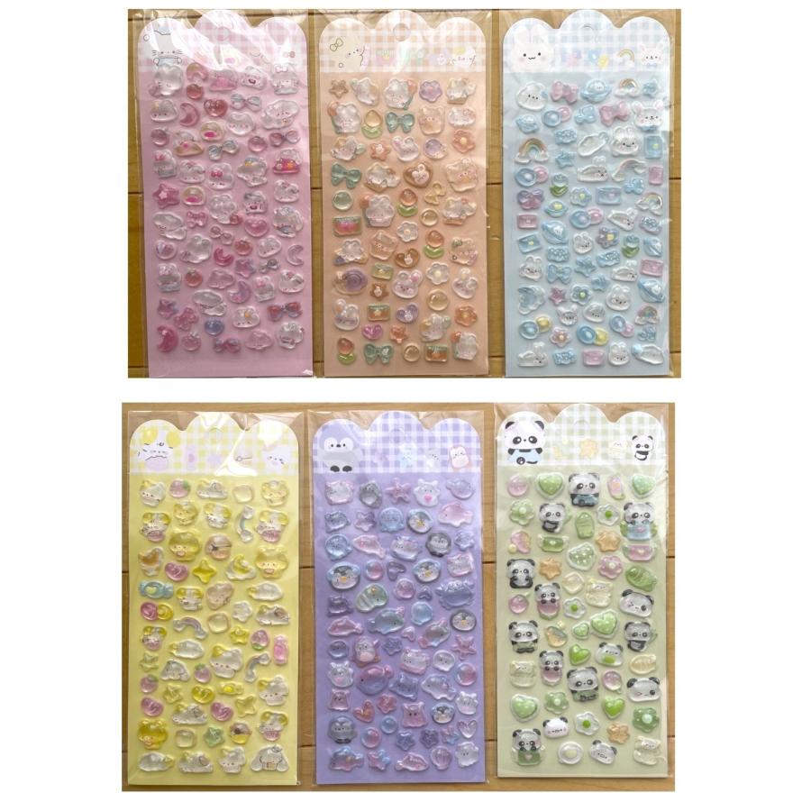 ぷくぷくシール　ジェリーシール　 シール　ドロップシール 　透明シール　クリアシール　ぷっくりシール |  | 01