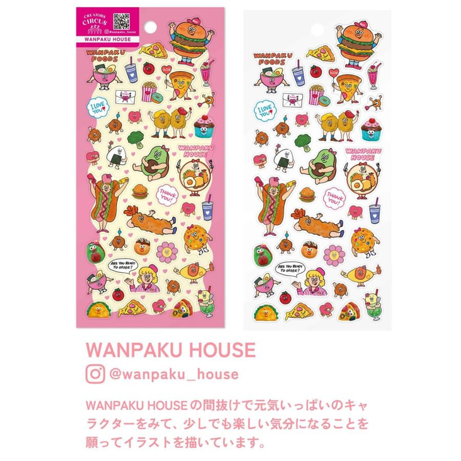 WANPAKU HOUSE　　 クリエイターズサーカス　シール　透明シール　 クリアシール 　デコシール　CREATORS CIRCUS | 