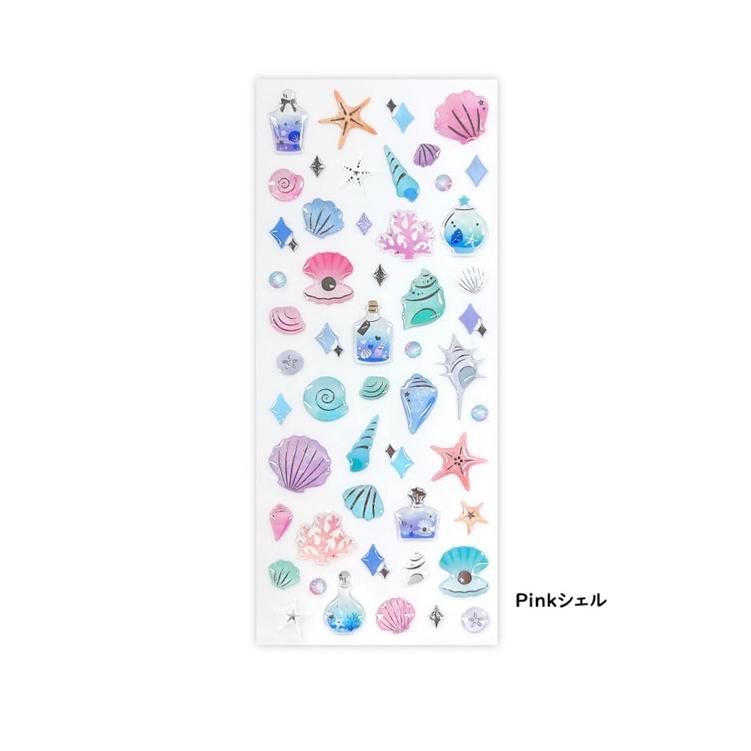 ドロップシール　 ジンベエ　お魚　イルカ　貝　シェル　シール　デコシール　　きらきらシール　シールシート 　ドロップシール 　アクティブコーポレーション |  | 01