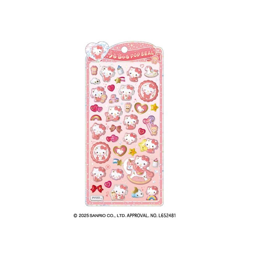 キティ　うるちゅるポップシール 　サンリオ　　シール　 　ステッカー　シール　　デコシール　シールシート 　ぷっくりシール　うるちゅるシール　10 | CRUX