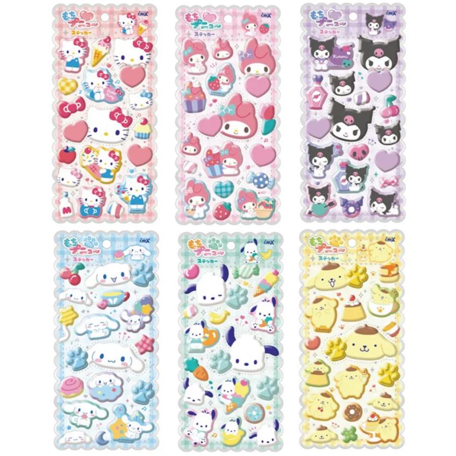 サンリオ サンリオキャラクターズ もちぷにゅ〜ステッカー　サンリオ　シール　もちもちシール | sanrio